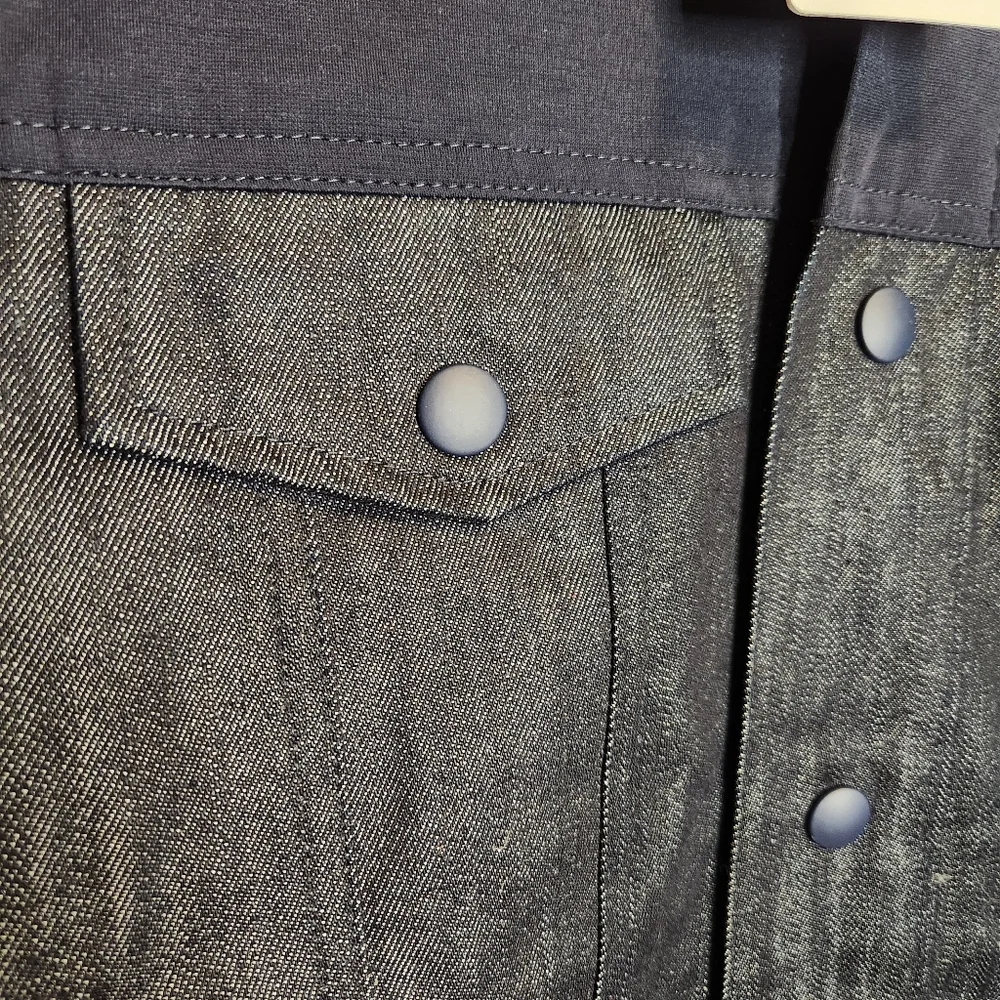 MEN'S NOMINEE MIXED-MEDIA DENIM TRUCKER JACKET SIZE SMALL NWT - Picture 7 of 12